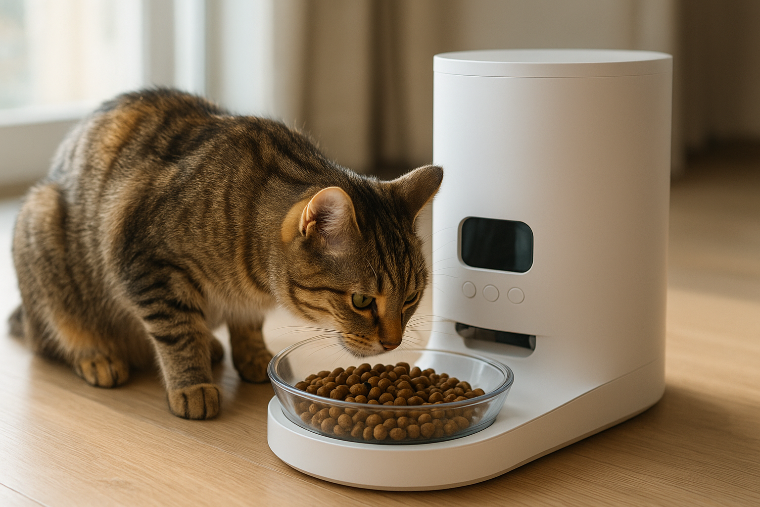 Macska etetés időzítése automatikusan