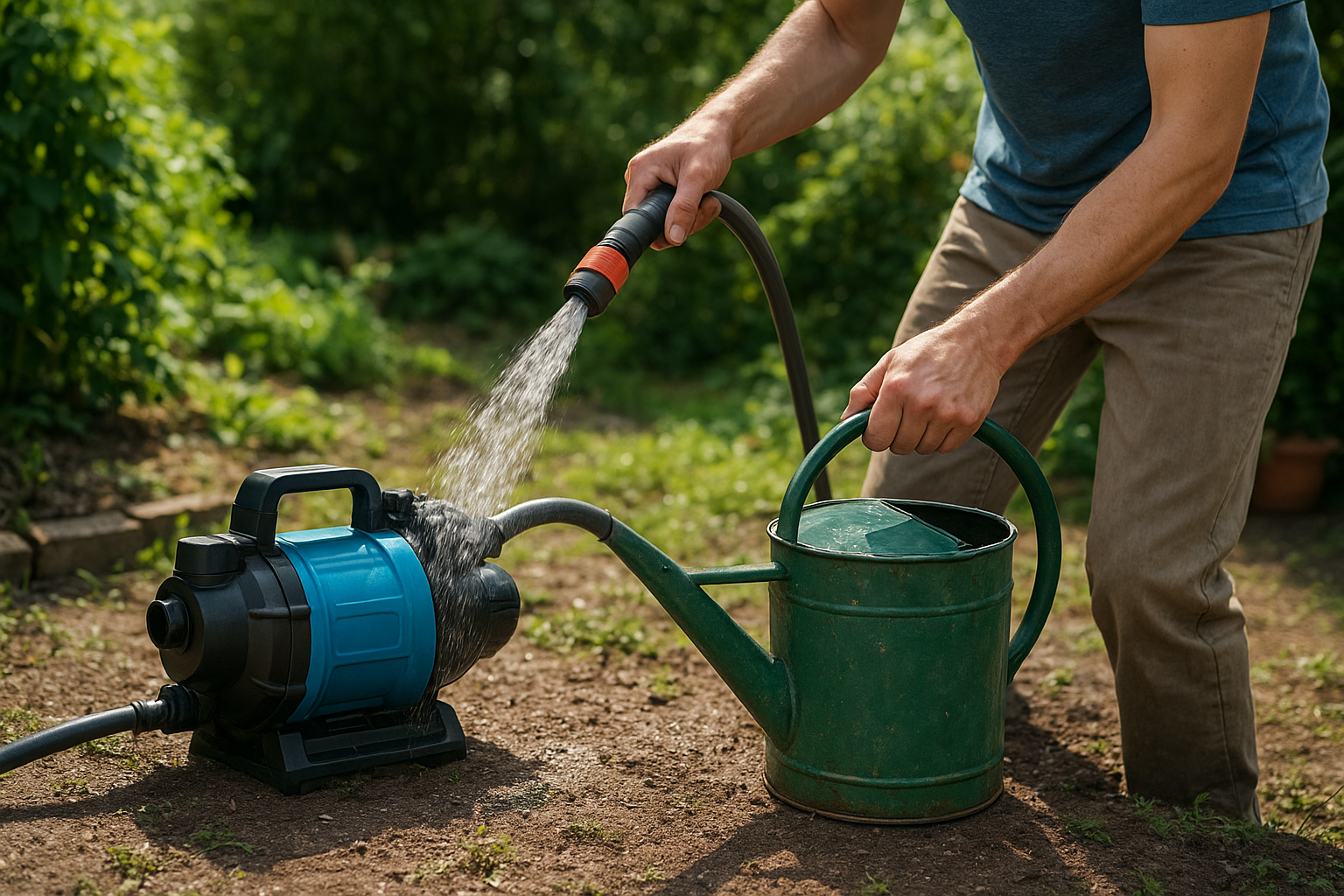 Kipróbáltuk a kerti kút szivattyúját nagy locsolásnál