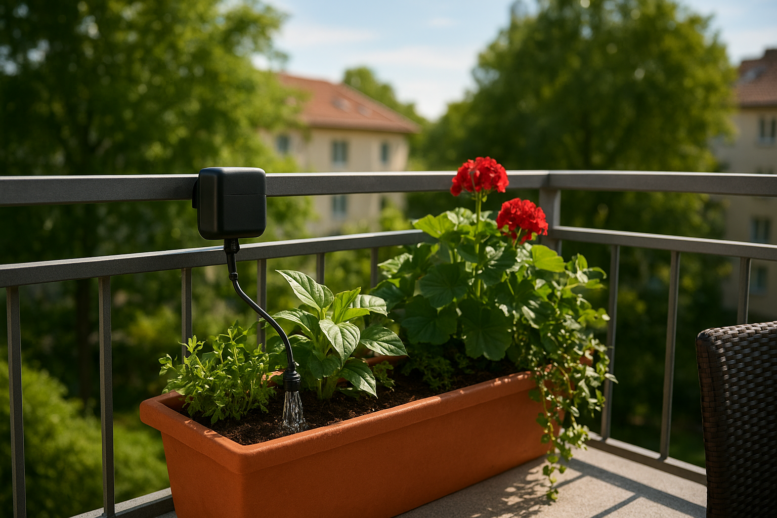 Balkon növények öntözése nyaralás alatt automatikusan